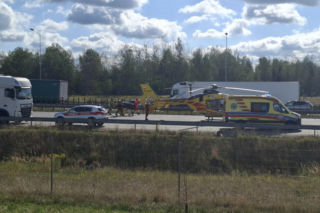 Tragedia na A1 pod Częstochową. Ciężarówka wjechała w służby. Są ofiary