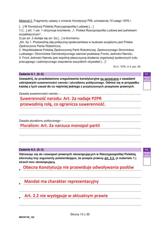 Matura 2025 WOS rozszerzony: odpowiedzi do wszystkich zadań z arkusza CKE - Formuła 2023 [13.05.2025]