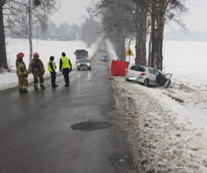 Na prostym odcinku drogi Peugeot uderzył w drzewo. Nie żyje 41-latek