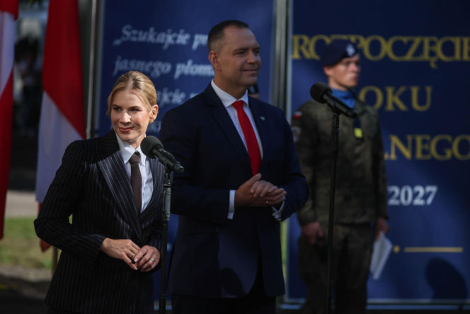 Karol i Marta Nawroccy na rozpoczęciu roku szkolnego