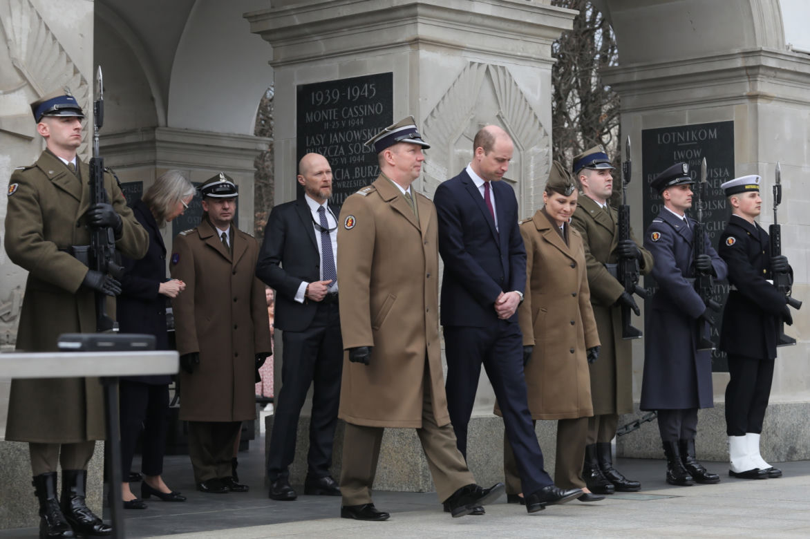 Książę William w Warszawie - drugi dzień wizyty