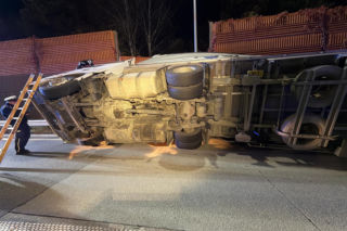 Wypadek ciężarówki