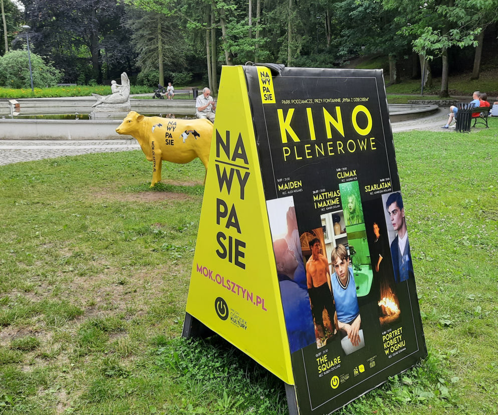 Kino plenerowe w olsztyńskim parku Podzamcze