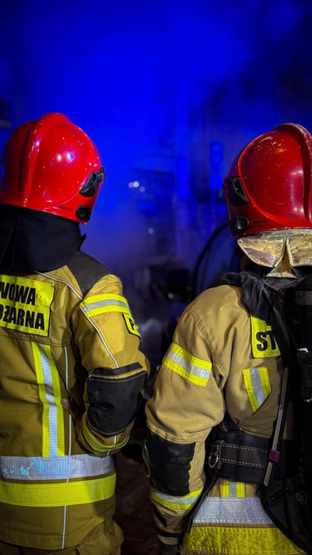 Pożar domu przyjęć w Mszanie