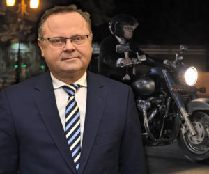 Noc, czarna skóra i ryk silnika. Poseł Andrzej Szejna to nocny jeździec!