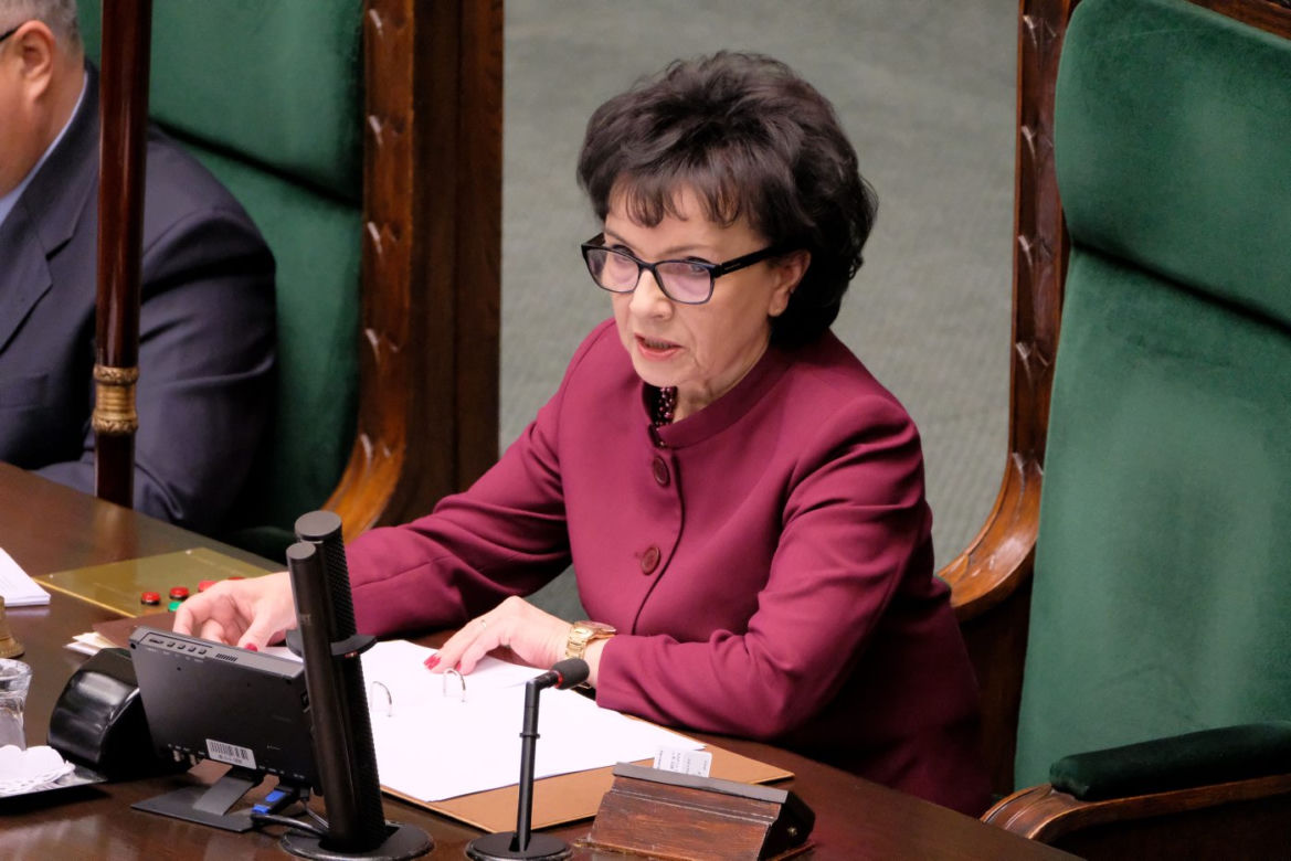 Pani marszałek Elżbieta Witek w sejmie