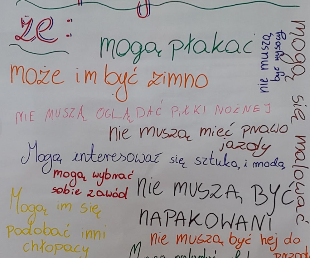 Chłopacy mogą lubić różowy i interesować się modą?! Kontrowersyjny plakat w poznańskiej szkole