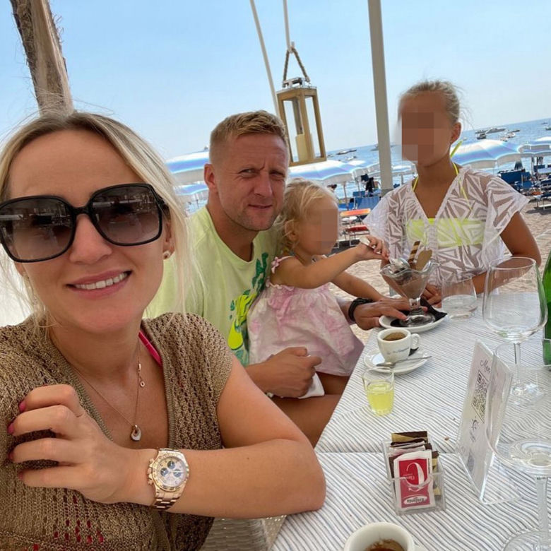 Kamil Glik z rodziną