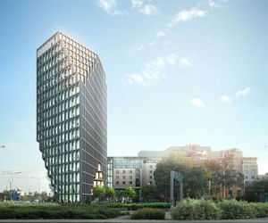 Bałtyk Tower, nowy biurowiec w centrum Poznania, autorzy: MVRDV. Fot. Garvest (garvest.com) 