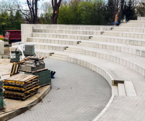 Przebudowa amfiteatru w Żydowcach - kwiecień 2020