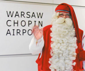Mikołaj przyleciał odpalić choinkę