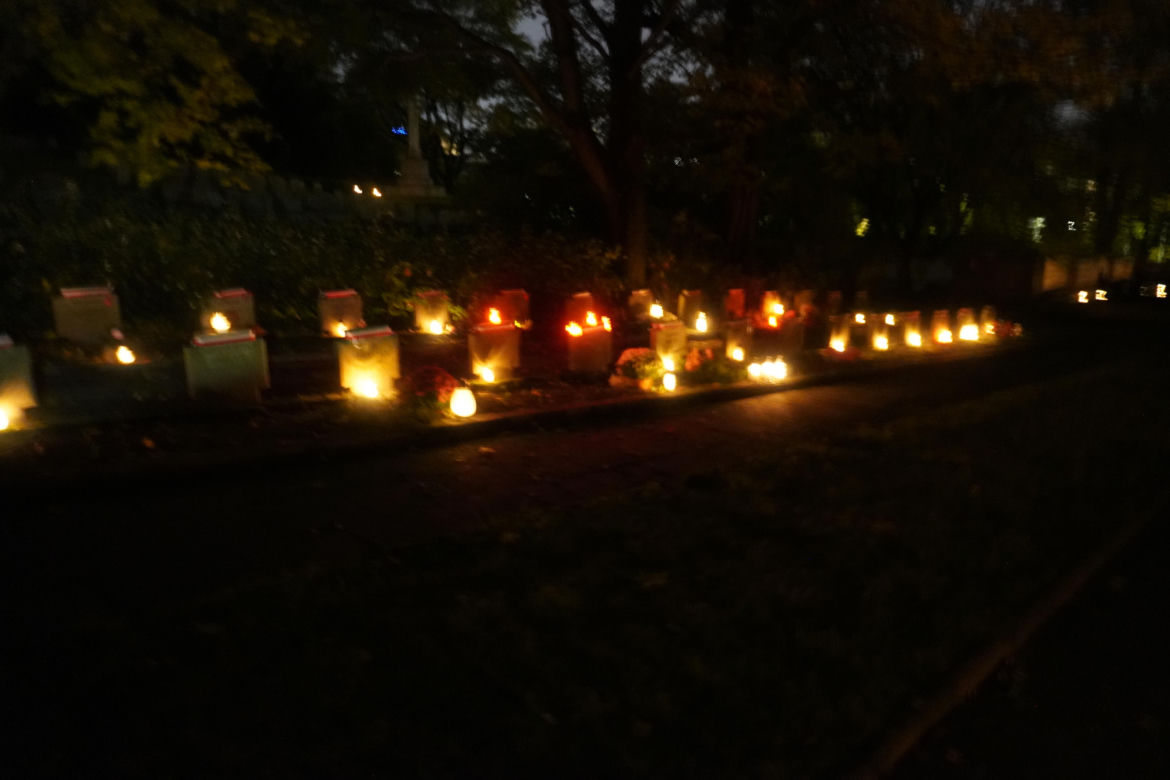 Poznańska Cytadela nocą