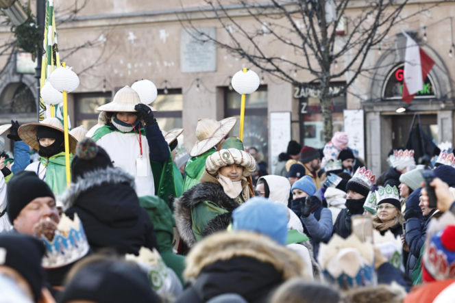 Karol i Marta Nawroccy na Orszaku Trzech Króli