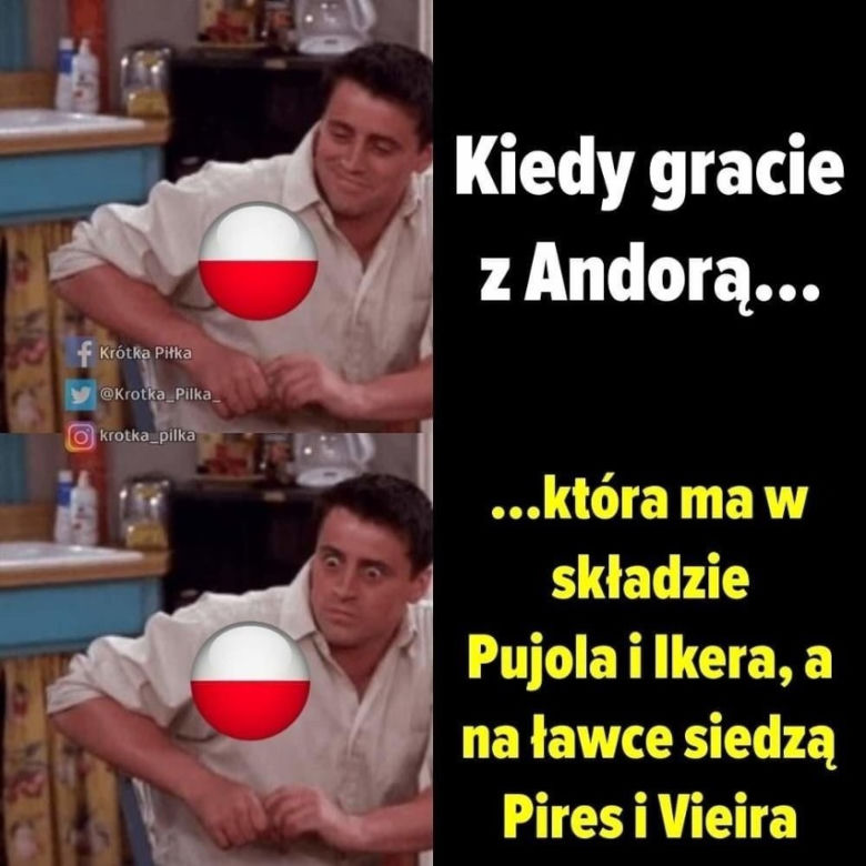 Internauci komentują mecz Andora - Polska: "Mateusz Gotówka" jest na pierwszym planie! [MEMY]