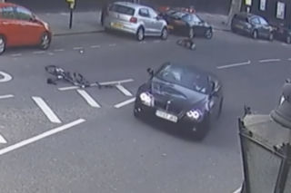 Zmiótł rowerzystę z drogi i uciekł! Szokujący finał sprawy - WIDEO