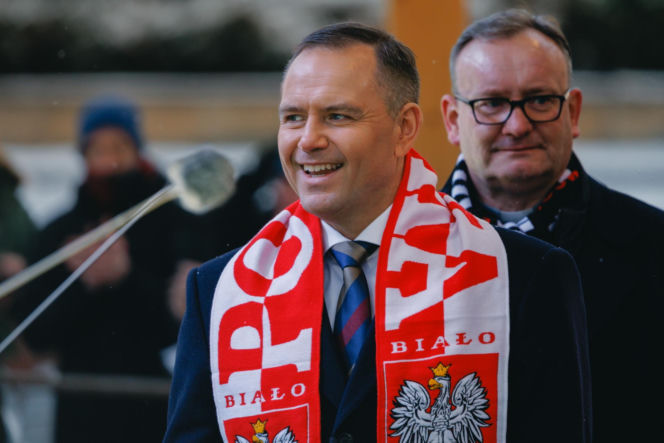 Karol Nawrocki wziął udział w Patriotycznej Pielgrzymce Kibiców na Jasnej Górze