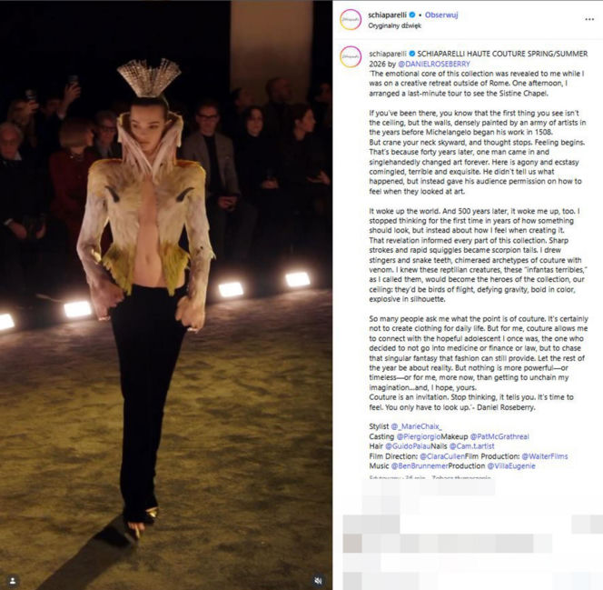 Tłum gwiazd  na pokazie Schaparelli