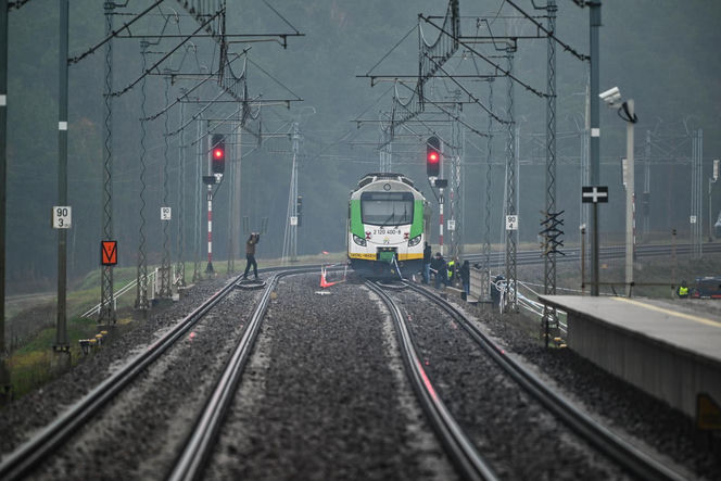 Miejsce uszkodzonych torów