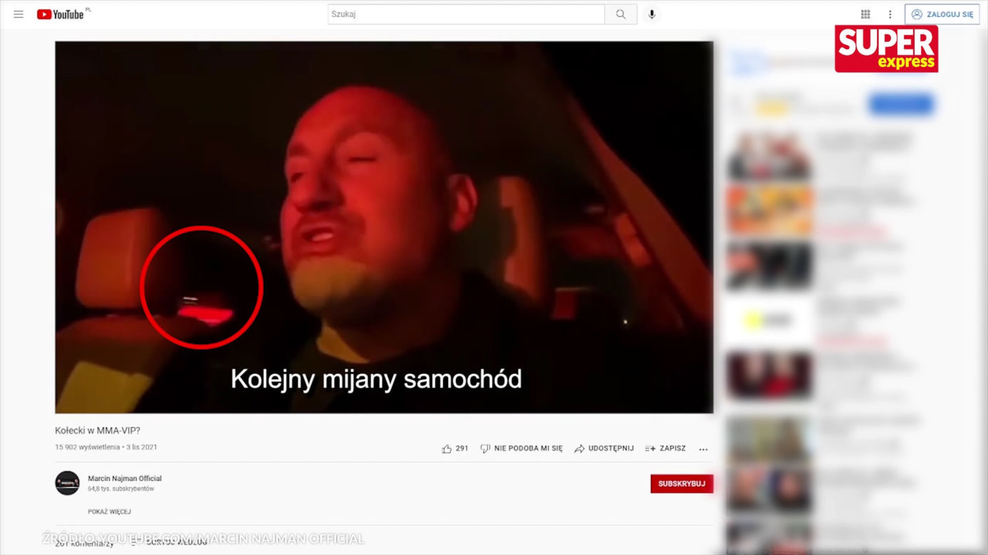Marcin Najman jeździł autem mimo zakazu