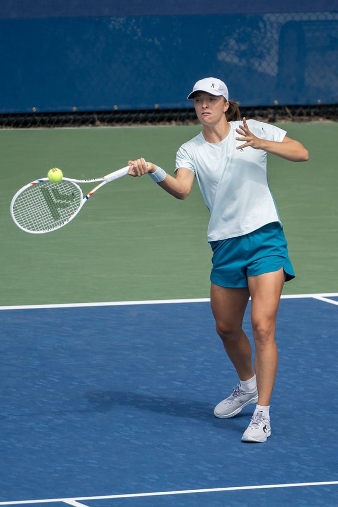 Trening Igi Świątek na US Open