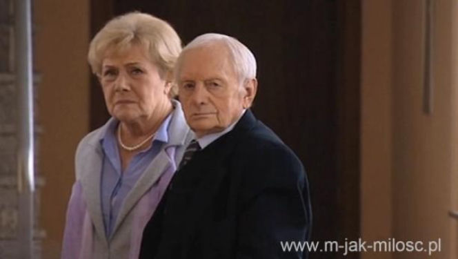 M jak MIŁOŚĆ odc. 986. Barbara Mostowiak (Teresa Lipowska), Lucjan Mostowiak (Witold Pyrkosz)