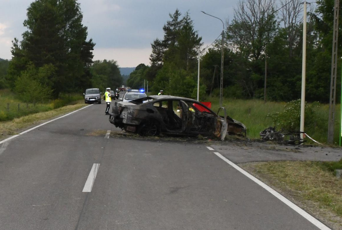 Wypadek motocyklisty w Bieszczadach