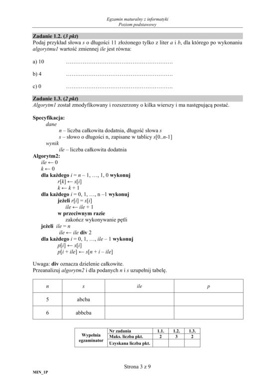 Matura 2019 ARKUSZE CKE z informatyki POZIOM PODSTAWOWY