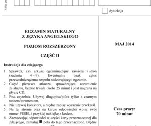 Matura 2014 język angielski ARKUSZE poziom rozszerzony cz. 2-1