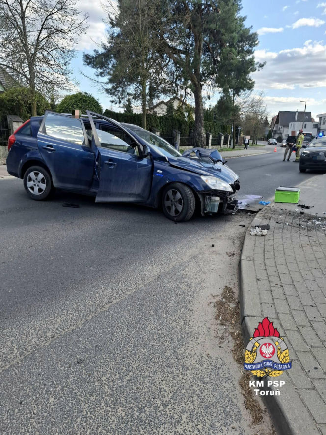 Wypadek na ul. Kniaziewicza w Toruniu