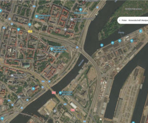 Niemieckie nazwy ulic w Szczecinie na mapach Bing