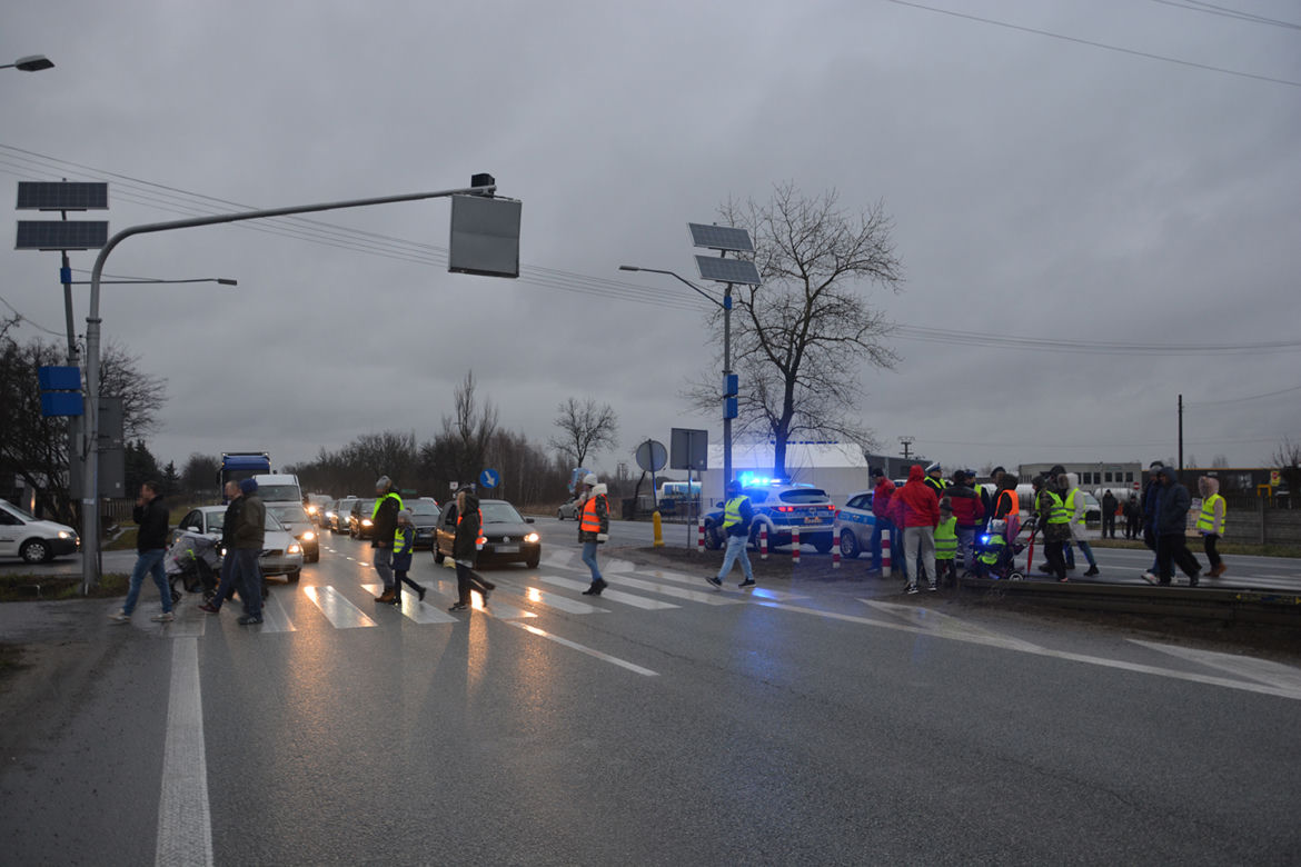 Blokada drogi krajowej DK7
