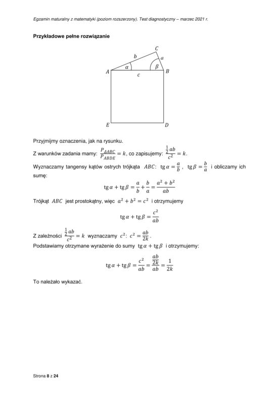Matura próbna 2021: Matematyka [POZIOM ROZSZERZONY] ODPOWIEDZI I ROZWIĄZANIA