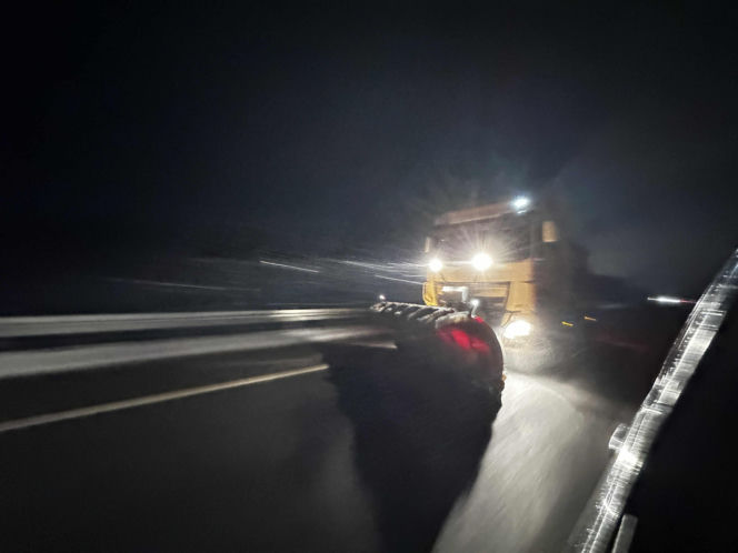 Śnieg na północy Polski