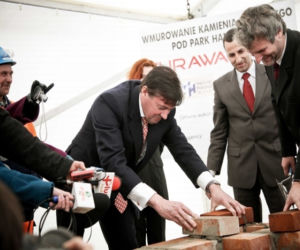 Uroczystość wmurowania kamienia węgielnego pod Park Turawa (26 listopada 2009, Turawa)