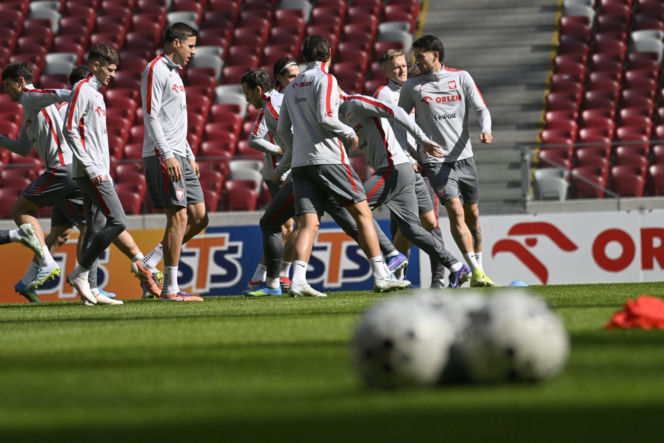 Trening reprezentacji Polski przed meczem ze Szwecją