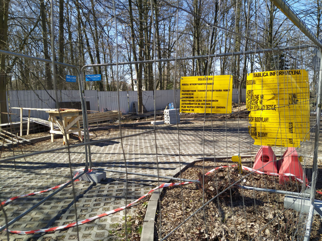Park Aleksandria w Siedlcach w czasie remontu i prac rewitalizacyjnych - 29.03.2023
