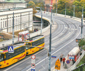 Targowa opóźniona przez światła