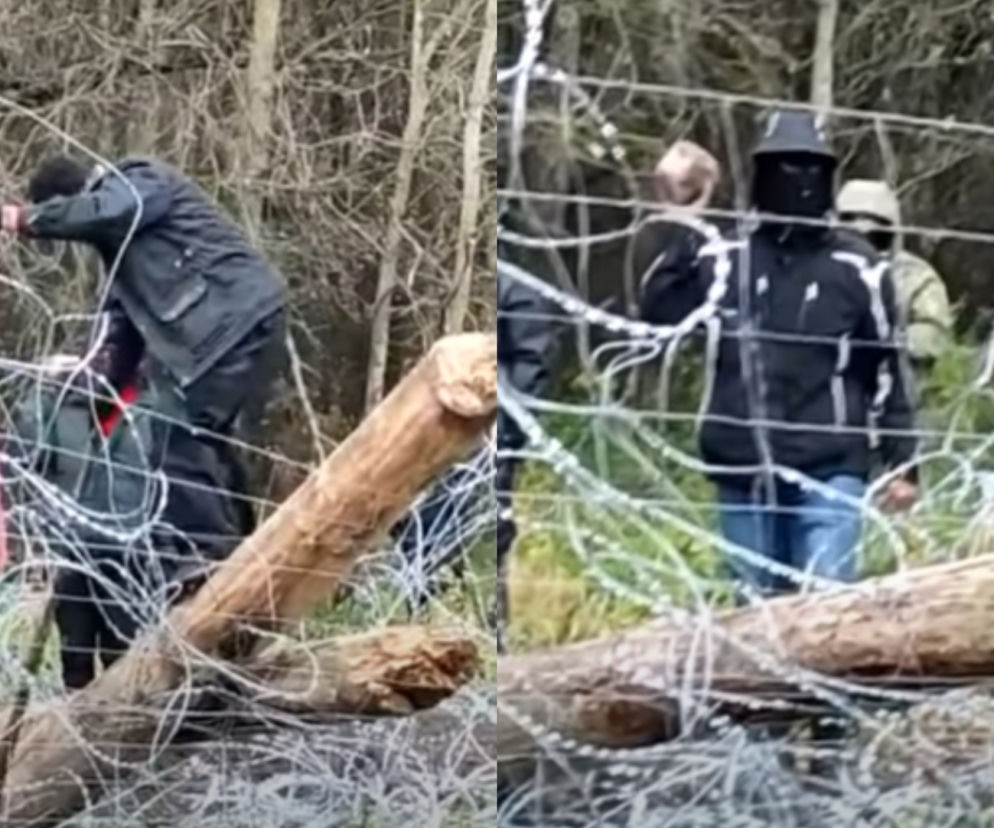 Usnarz Górny. Imigranci siłowo wdarli się do Polski. Zniszczyli ogrodzenie [WIDEO]