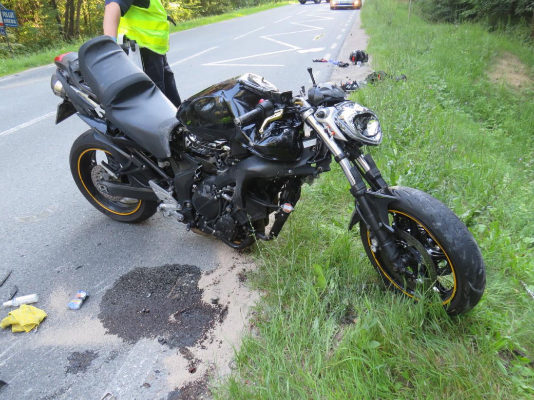 Niestety, po wypadku motocyklista zmarł w szpitalu