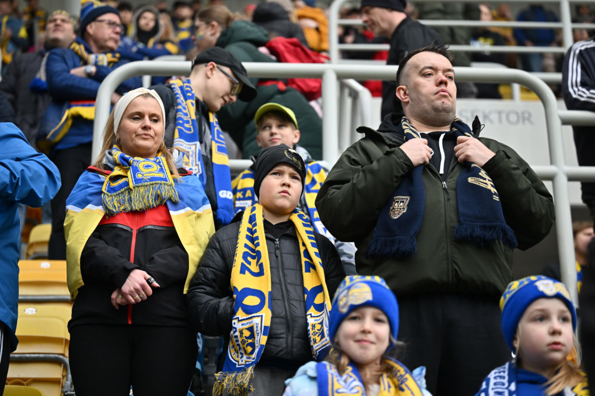Arka Gdynia - Widzew Łódź: Zdjęcia kibiców i zawodników z meczu 25. kolejki PKO BP Ekstraklasy