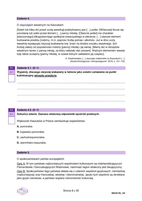 Matura WOS 2025 - ARKUSZ CKE, ODPOWIEDZI, ZADANIA DO POBRANIA