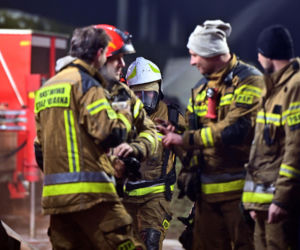 Pożar hali magazynowej w Skawinie