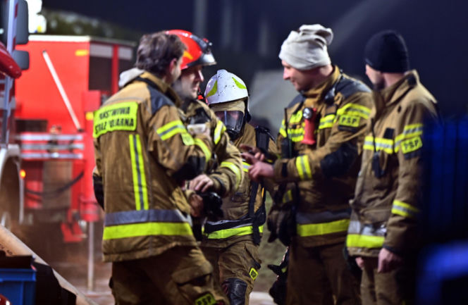 Pożar hali magazynowej w Skawinie