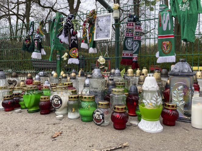 Śmierć Jacka Magiery. Znicze pod parkiem Grabiszyńskim