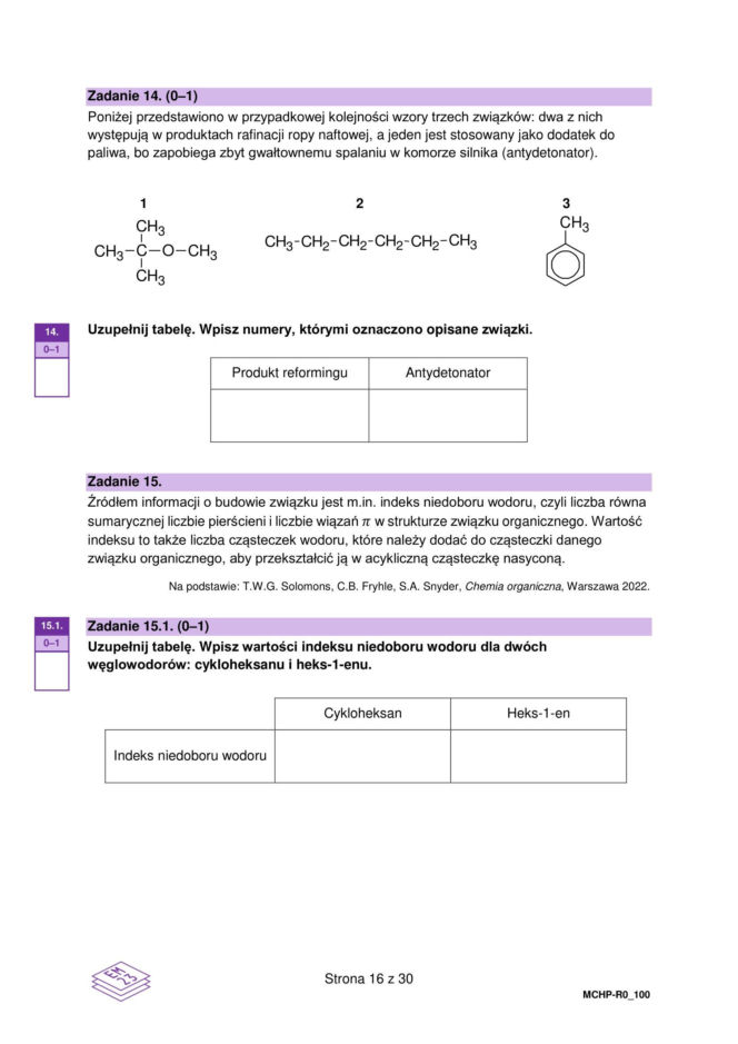 Matura 2026: chemia rozszerzona 13.05.2026 r. Arkusze CKE [Formuła 2023]