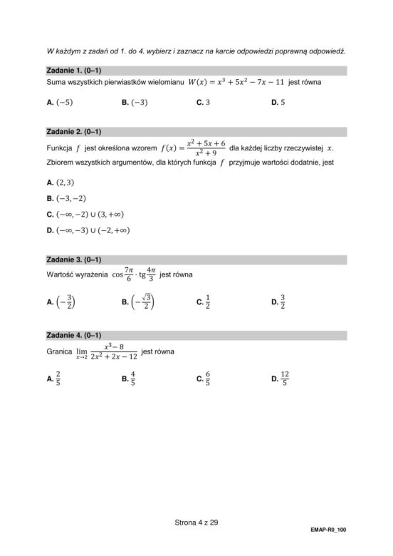 Matura 2025: matematyka poziom rozszerzony 12.05.2025. ARKUSZE CKE [Formuła 2015]	