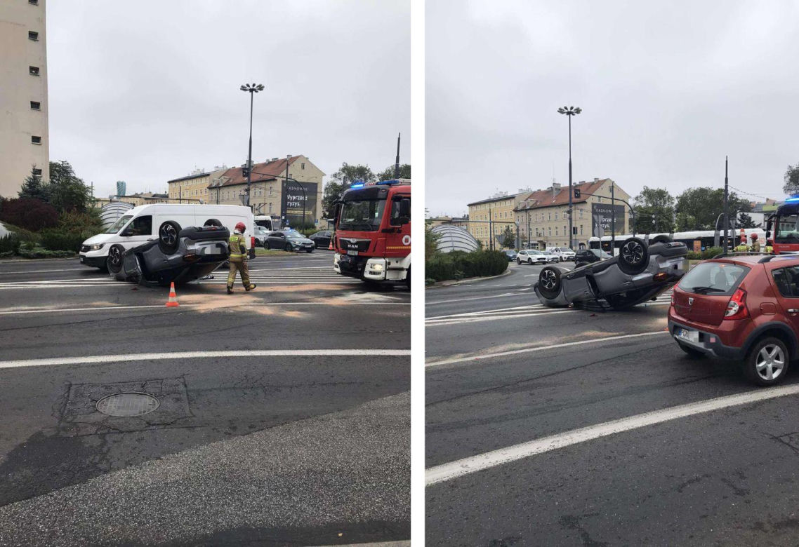 Przejazd ulicą 3 Maja był chwilowo zablokowany, jednak obecnie nie ma już utrudnień w ruchu