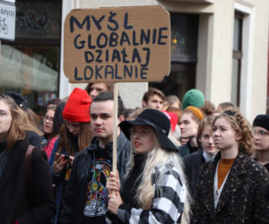 Młodzieżowy Strajk Klimatyczny w Toruniu. Protestowali przeciwko rządowi i korporacjom