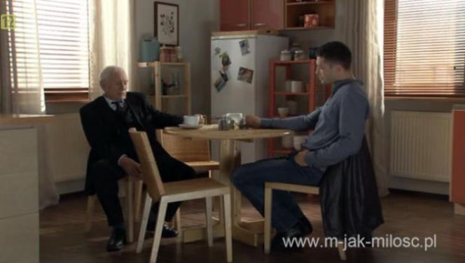 M jak miłość odc. 1041. Lucjan Mostowiak (Witold Pyrkosz), Tomek Chodakowski (Andrzej Młynarczyk)