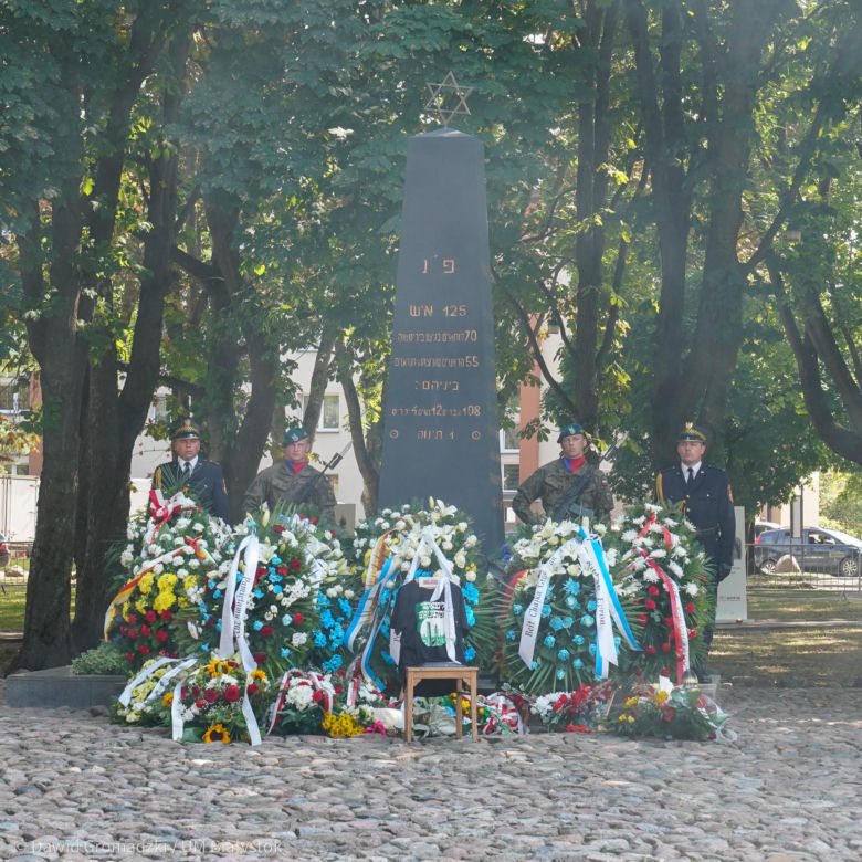 80. rocznica Powstania w Getcie Białostockim. Tak wyglądały uroczystości upamiętniające [ZDJĘCIA]